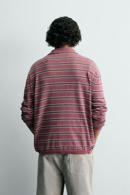 STRIPED KNIT POLO SHIRT - Zara фото 11