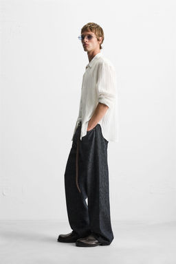 STRIPED JACQUARD SHIRT - Zara фото 4