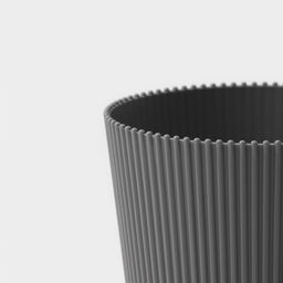 Горшок для цветов с поддоном, 12×11.5 см, пластиковый, серый