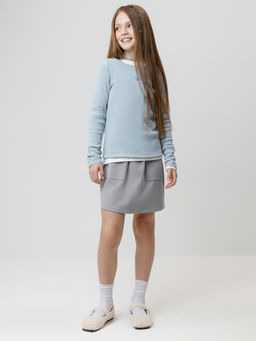 КР 7153/серый 3911 к655 юбка для дев