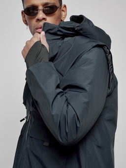 Куртка - жилетка трансформер 2 в 1 мужская зимняя темно-синего цвета 2409TS - Mtforce фото 22