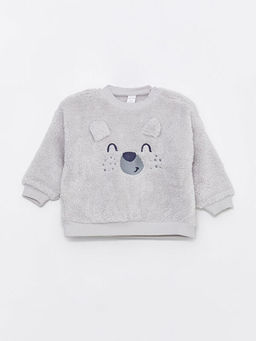 Bisiklet Yaka Uzun Kollu Nak?? Detayl? Erkek Bebek Sweatshirt ve Pantolon 2li Tak?m - Waikiki фото 2