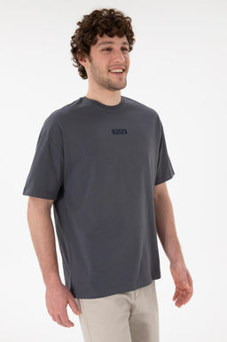 Erkek Oversize Fit Bisiklet Yaka Antrasit Ti__rt Sepette S_rpriz _ndirim - U.s. polo assn фото 2