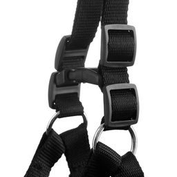 Шлейка Комфорт комбинированная, 2 см, ОШ 38-55 см, ОГ 40-60 см, чёрная - Пижон фото 3