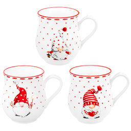 Набор 3 кружек 350 мл 11,5*9*9,5 см "Весёлые гномики" бочонок