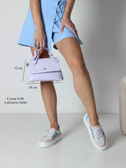 Кроссовки EDART 165.P.Lusi23.w. Белый голубой розовый