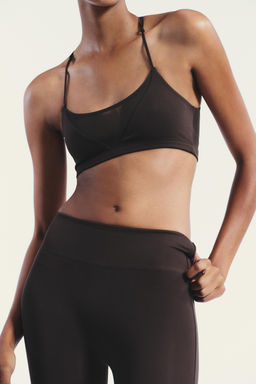 SEAMLESS COMBINED TULLE TOP - Zara фото 3