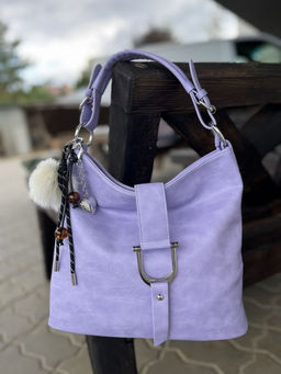 Женская сумка хобо из эко кожи 007 Фиолетовый - Cidirro фото 2