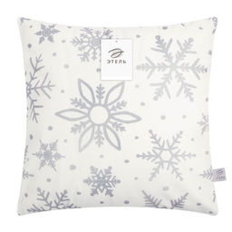 Наволочка декоративная новогодняя Этель. Снежинки 40?40 см, 100% п/э