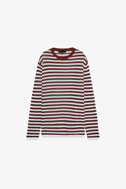 RUSTIC STRIPED KNIT SWEATER - Zara фото 5