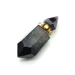 Парфюмерный флакон-кулон из флюорита 14*14*42мм