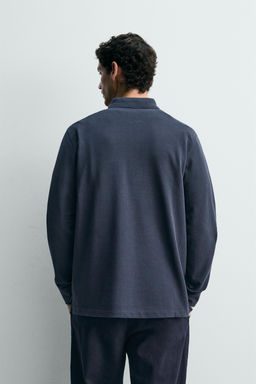 POLO PIQU? REGULAR FIT BOLSILLO / Marino - Zara фото 3
