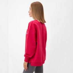 Свитшот женский MINAKU: SPORTY & STYLISH, фуксия, размер 52