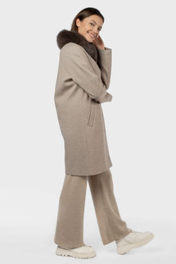 Мех натуральный (песец) Пальто утепленное Термофинн 100 г - El podio фото 5