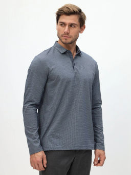 Джемпер мужской с воротником поло GREG G155-TD1246-LT6952 (синий)