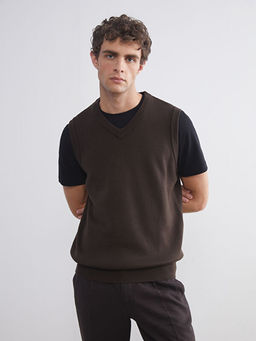 Standart Kal?p V Yaka Erkek Triko S?veter