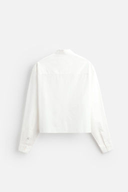 CROPPED SHIRT WITH PIERCING DETAIL - Zara фото 7