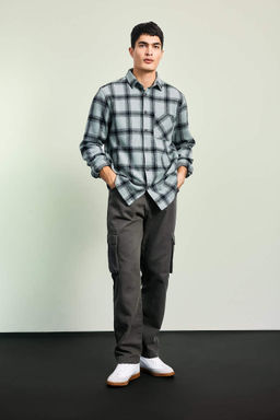 Рубашка Lumberjack с длинным рукавом в клетку обычного кроя - Defacto фото 2