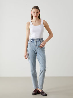 Slim Mom Kad?n Jean Pantolon