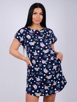 Туника "Душечка" синий, трикотаж