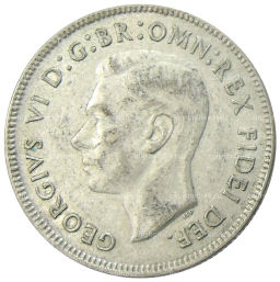 1 флорин (2 шиллинга) 1951 года Австралия  50 лет Федерации