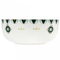 "Мадрид" Салатник фарфоровый 1,35л, д18х7,7см, тонкостенный, деколь с золотом, в коробке (Китай)