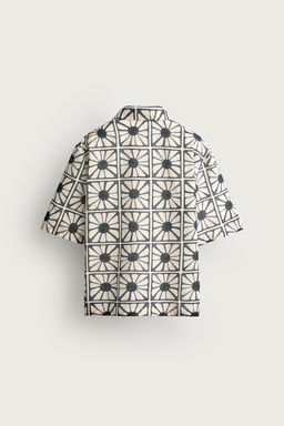 CAMISA RELAXED FIT ESTAMPADO MOSAICO / Blanco - Zara фото 8