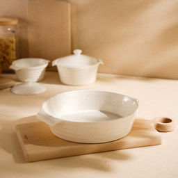 Форма для выпечки SL Home «Санторини», 2.2 л, 28.8×25.6×6 см, жаропрочная керамика, белая