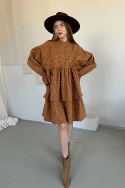 Платье женское PUFF059/03/Коричневый, бежевый - Rise фото 6