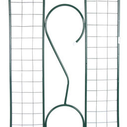 Шпалера, 210×50×1 см, металл, зелёная, «Узорная»