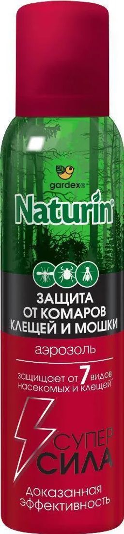 GARDEX Naturin аэрозоль Супер Сила 3в1 от комаров, клещей и мошки 150мл