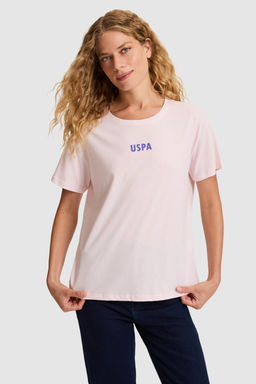 KadДn AГДk Pembe Bisiklet Yaka TiЕГrt