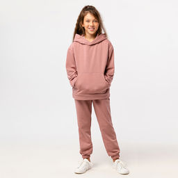 RODOS Толстовка для девочки М-268 Дымчатая роза