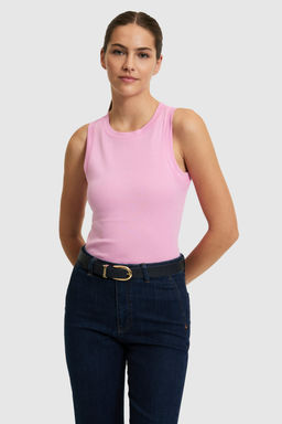 Kad_n Pembe Bisiklet Yaka Basic Ti__rt