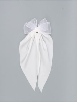 Бант для волос на заколке с лентами, белый, Принцессы