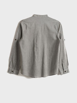 Hakim Yaka Basic Uzun Kollu Erkek ?ocuk G?mlek