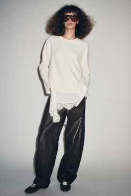 CONTRAST LINGERIE TOP - Zara фото 5