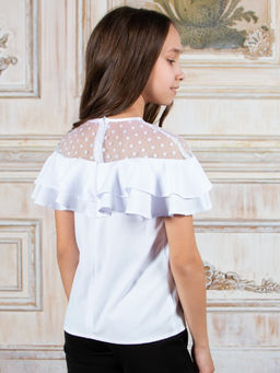 Блузка для девочки короткий рукав Соль&Перец фото 4