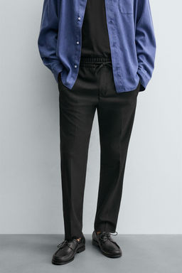 PANTAL?N CINTURA JOGGER CONFORT / Negro - Zara фото 2
