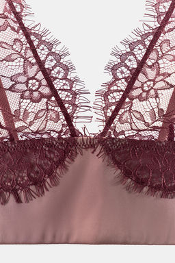 CONTRAST LACE TRIANGLE BRALETTE - Zara фото 6