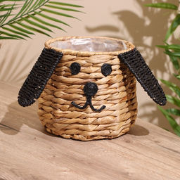 Корзина плетёная «Собачка», 22.5×22.5×19 см