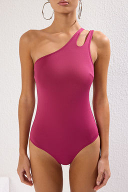 TRENDYOLMILLA Murdum Tek Omuz Cut/Out Pencereli Regular Mayo TBESS25MA00079 фото 3