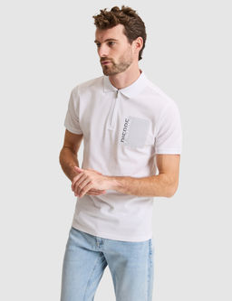 Beyaz Slim Fit Polo Yaka Ti__rt