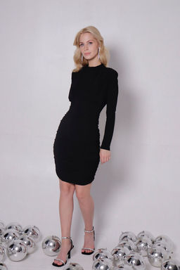 Мини-платье чёрное - Martichelli фото 12