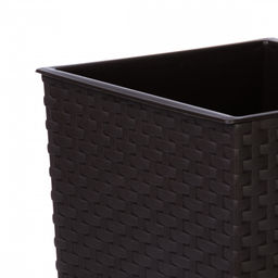 Кашпо напольное "Ротанг" 340х320х615мм (со вставкой)(мокко) 27/47л. М8848