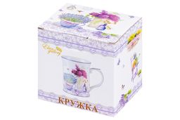 Кружка 400 мл 12,5*9*10 см Лаванда NEW BONE CHINA - Elan gallery фото 6