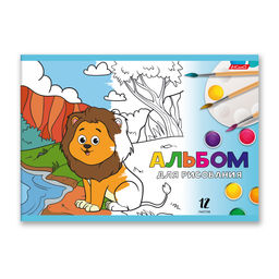 Светоч 12АЛСК4_1_3_9 Альбом для рисования 100 г/м2 A4 29 х 20.5 см на скобе 12 л. 10 шт. 000645 Зоопарк