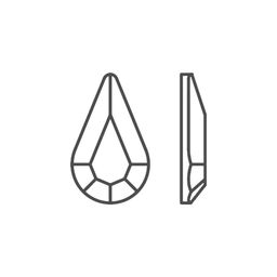 Страз неклеевой PRECIOSA 438-15-110 Crystal 8 х 4.8 мм стекло 72 шт в пакете белый (crystal)