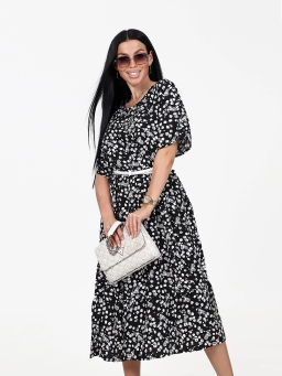 Платье женское, цвет черный белый