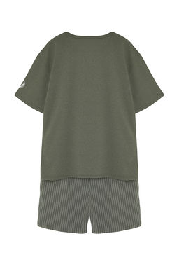 TRENDYOL MAN Buyuk Beden Bordo Regular Fit Rahat Bask?l? Sortlu Pijama Tak?m? TMNSS23PT00014 - Trendyolmilla фото 14